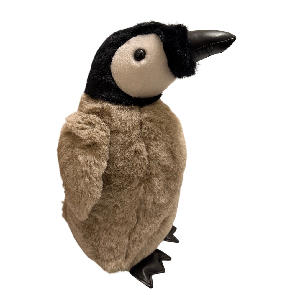 Vintage 1987 Sea World Penguin Plush Stuffed Animal Toy 14" Faux Leather Beak